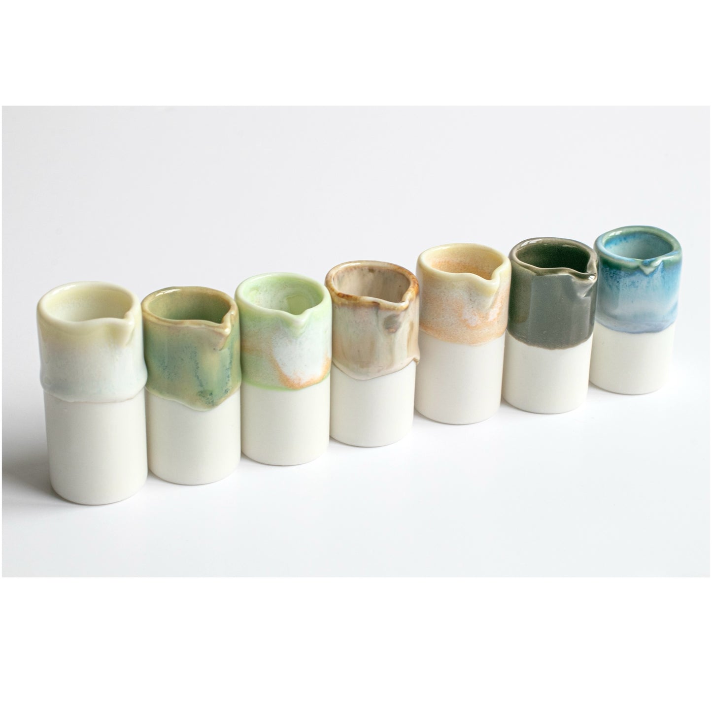 Naked Clay Ceramics Small Porcelain Vessel with Reactive Glaze