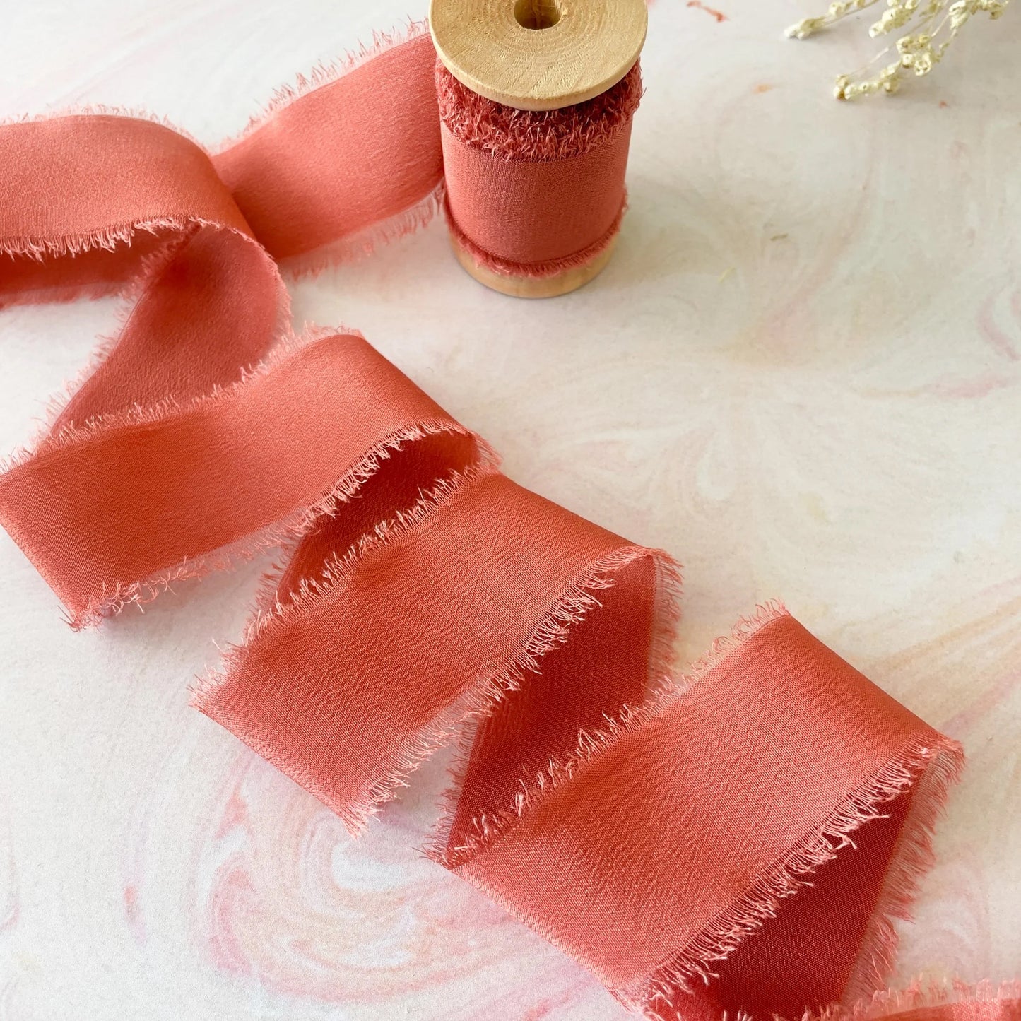 Raw Edge Habotai Silk Ribbon Spool