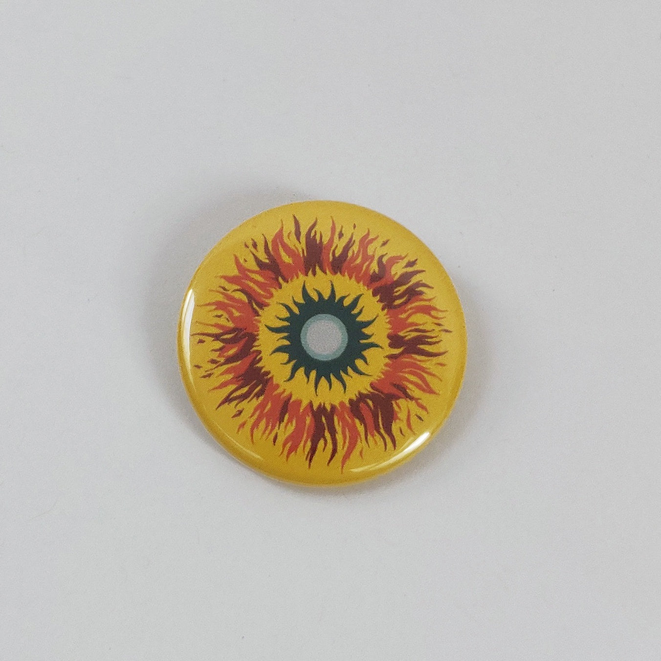 Harold Offeh Flaming Eyeball Button Badge