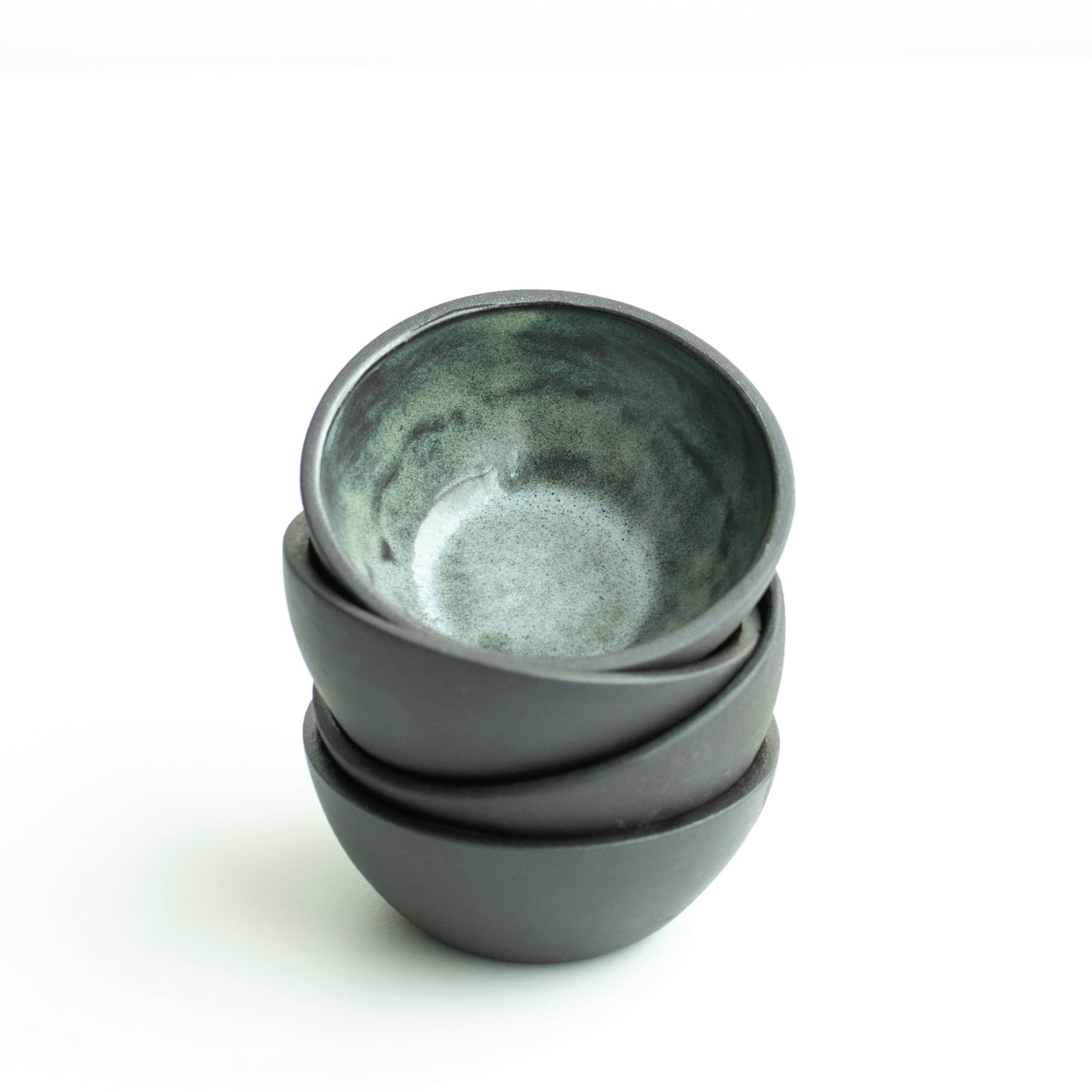 Naked Clay Ceramics Black Stoneware Dipper Trinket Bowl