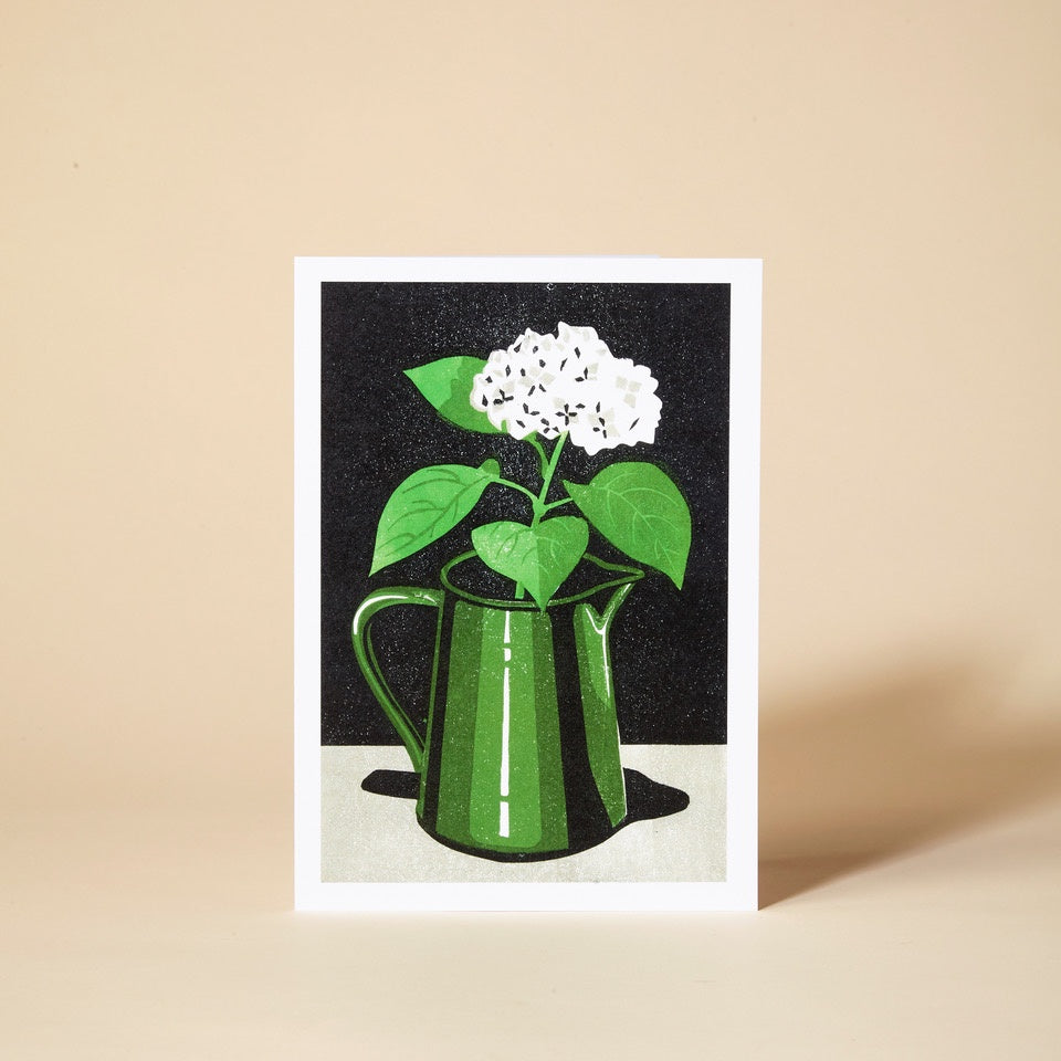 Pressed & Folded Hydrangea Greetings Card