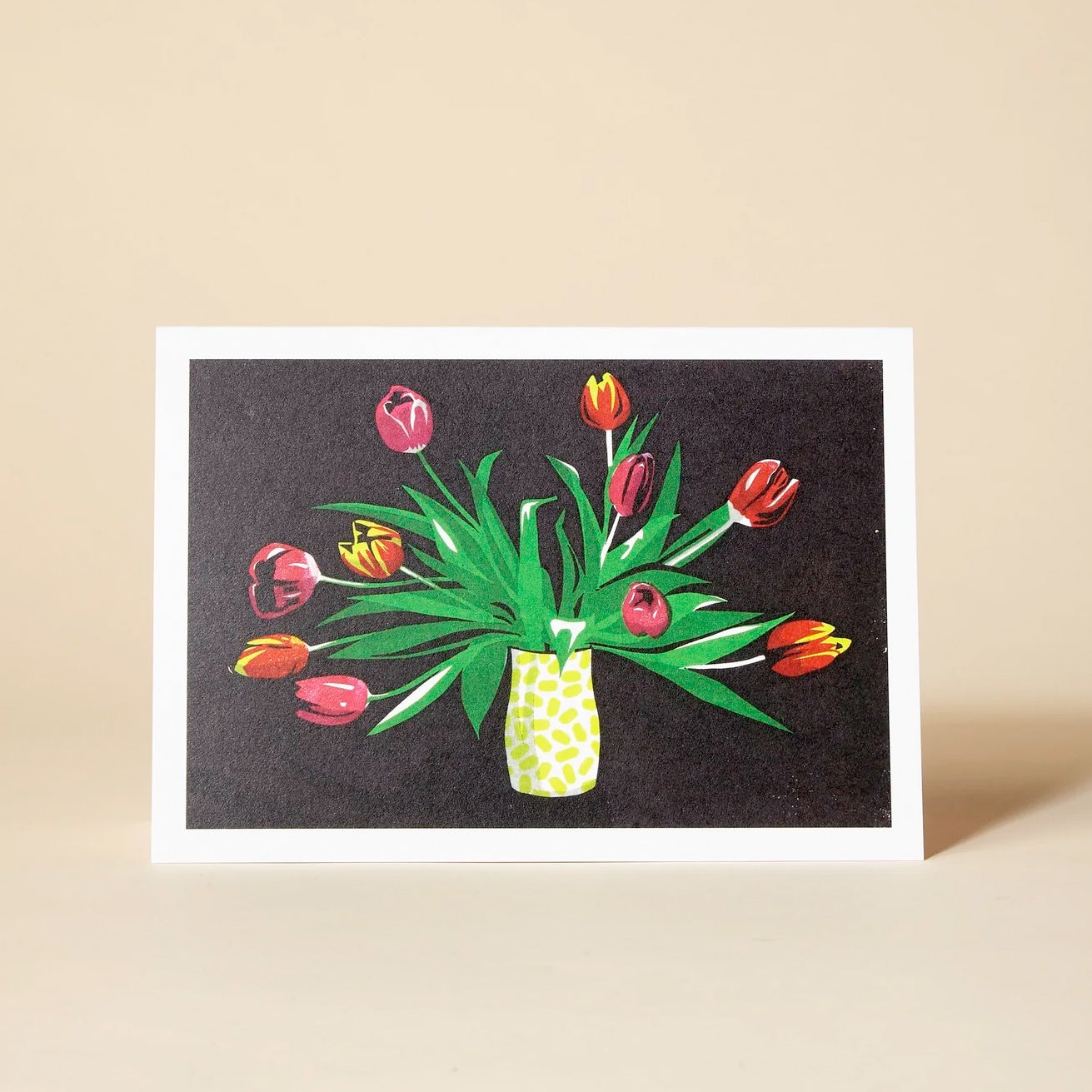 Pressed & Folded Tulips Greetings Card