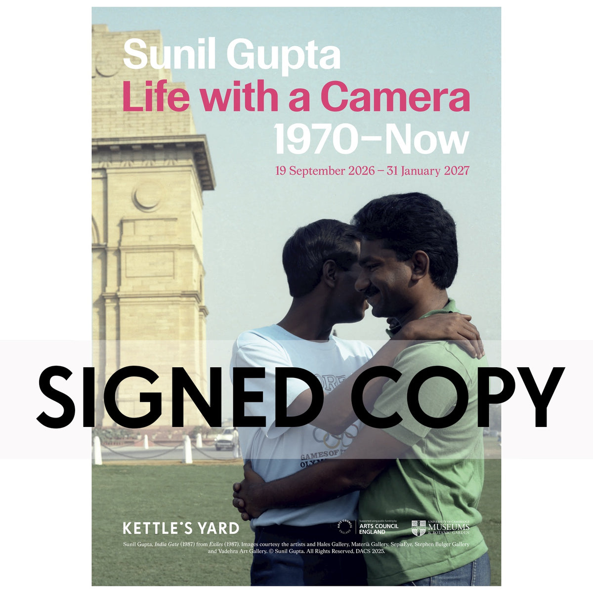 SIGNED Sunil Gupta: Life with a Camera A3 Exhibition Poster