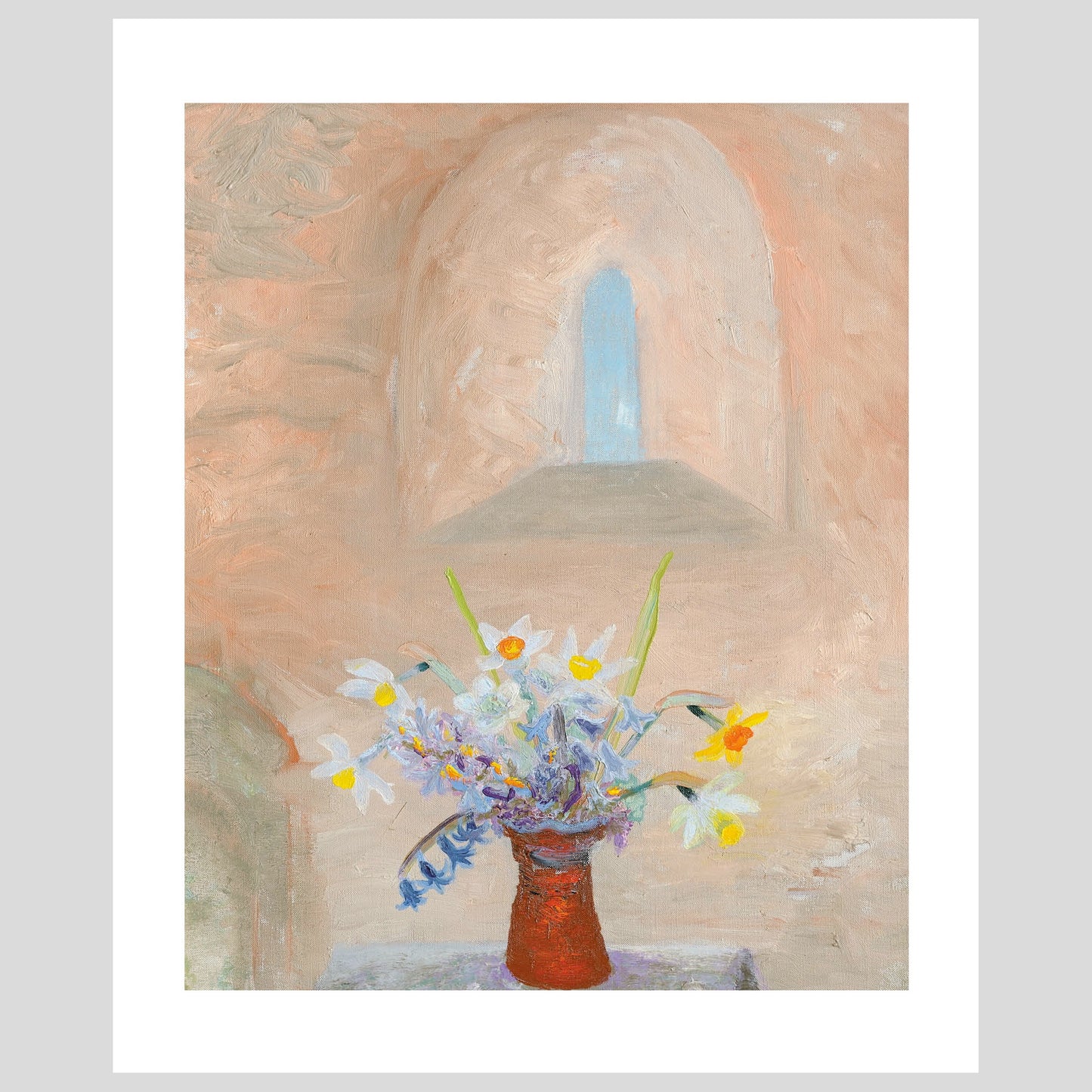 Winifred Nicholson Daffodils and Hyacinths in a Norman Window Greetings Card