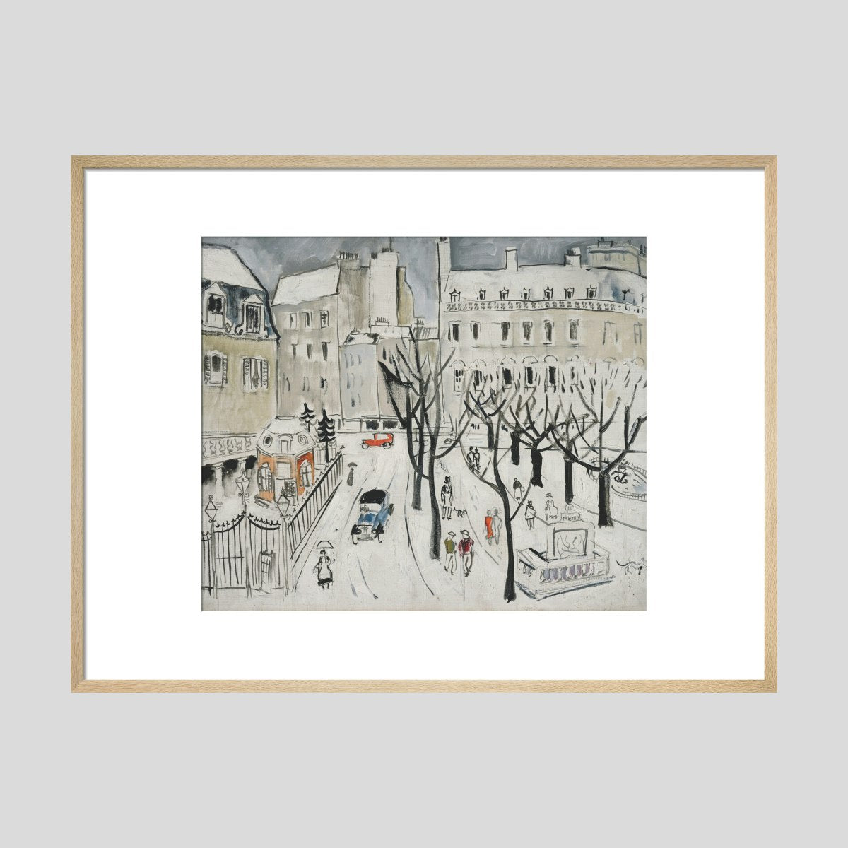 Christopher Wood Paris Snow Scene Print