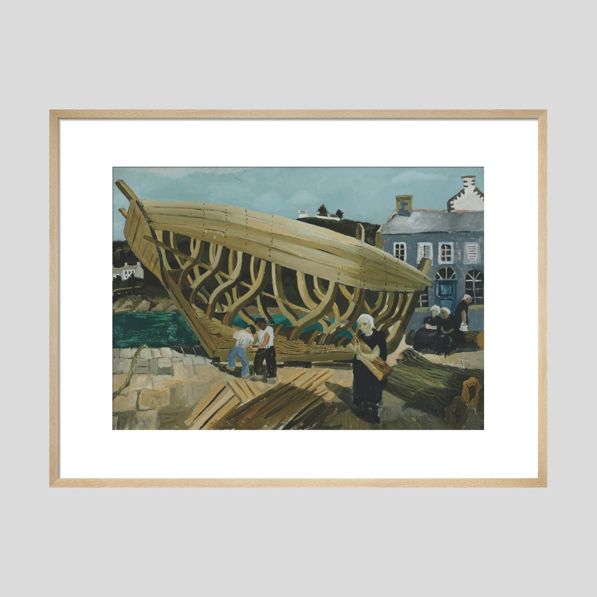 Christoper Wood Building the Boat, Tréboul Print