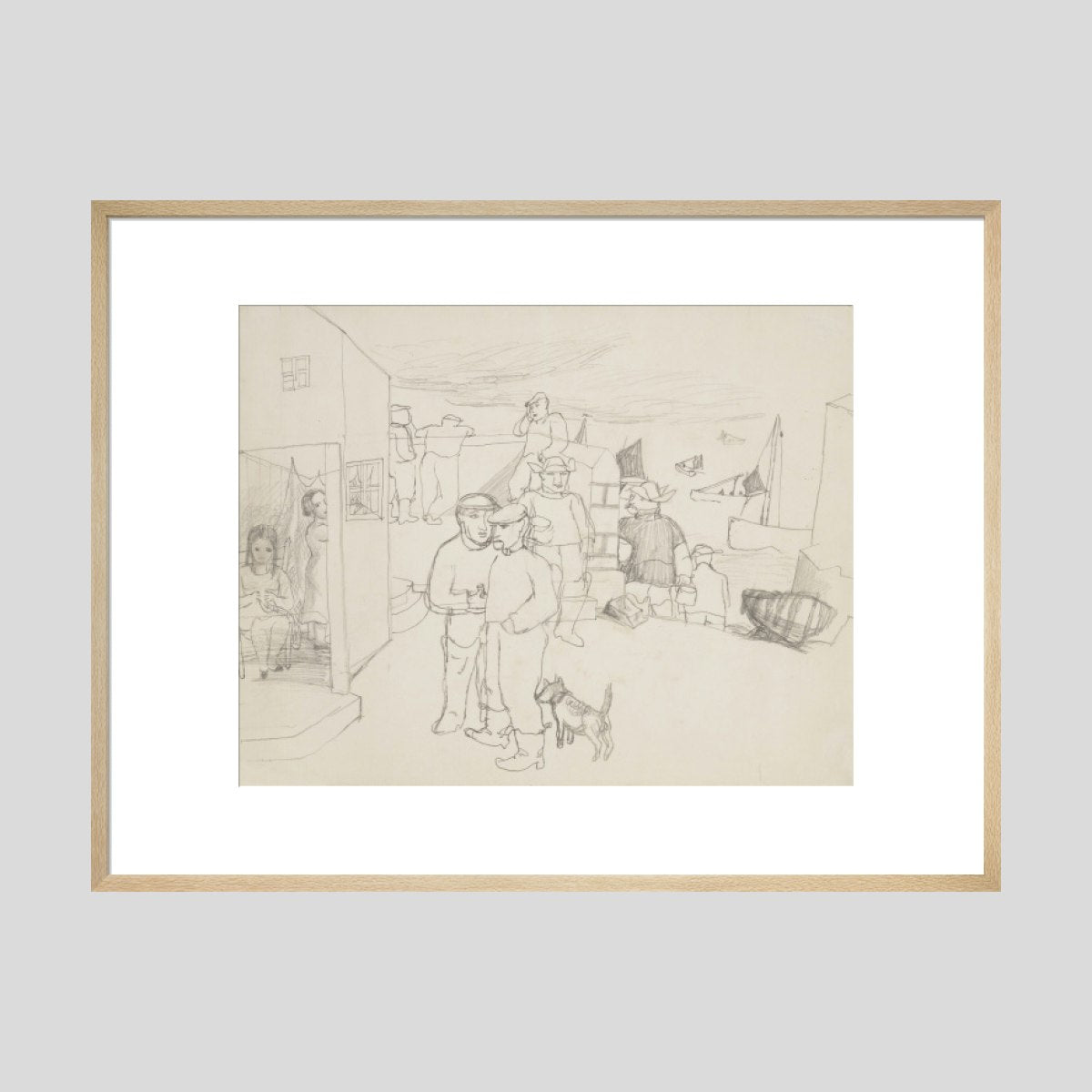 Christoper Wood Fishermen and Boats Print