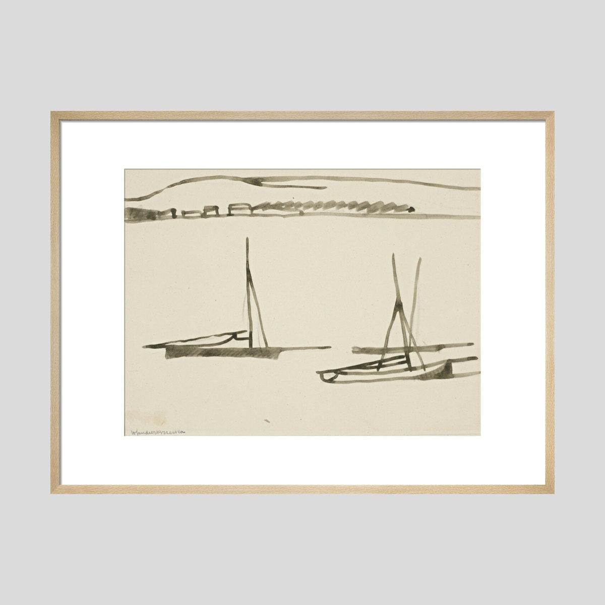 Henri Gaudier-Brzeska Two boats Print