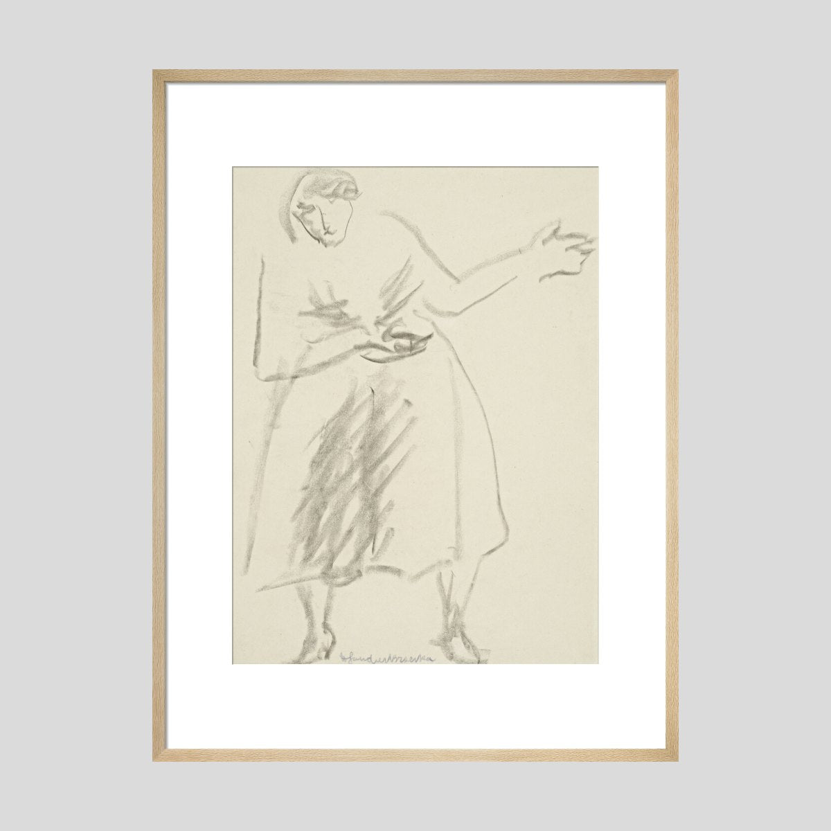 Henri Gaudier-Brzeska Standing girl gesticulating Print