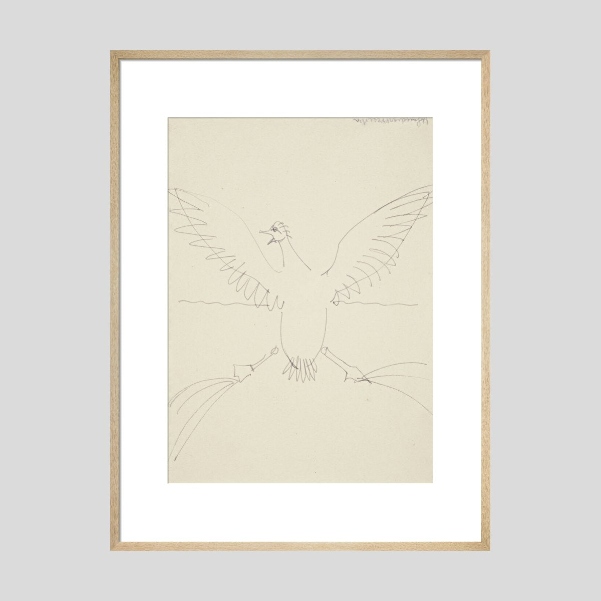 Henri Gaudier-Brzeska Bird landing on water Print