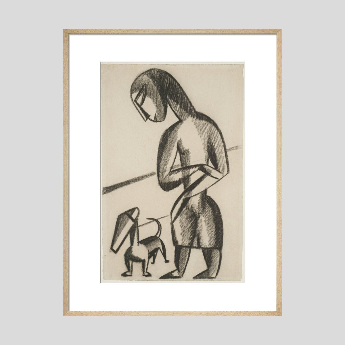 Henri Gaudier-Brzeska Woman and dog Print