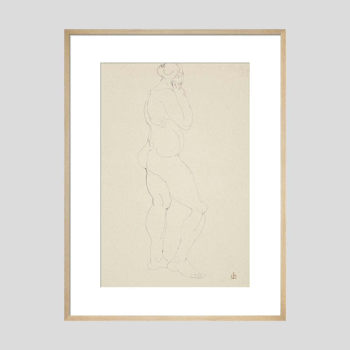 Henri Gaudier-Brzeska Standing female nude Print