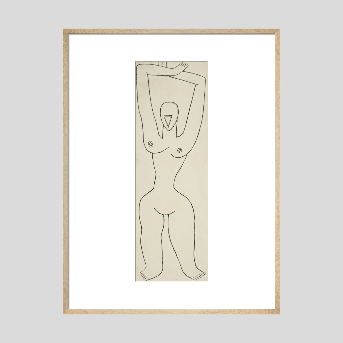 Henri Gaudier-Brzeska Female nude Print