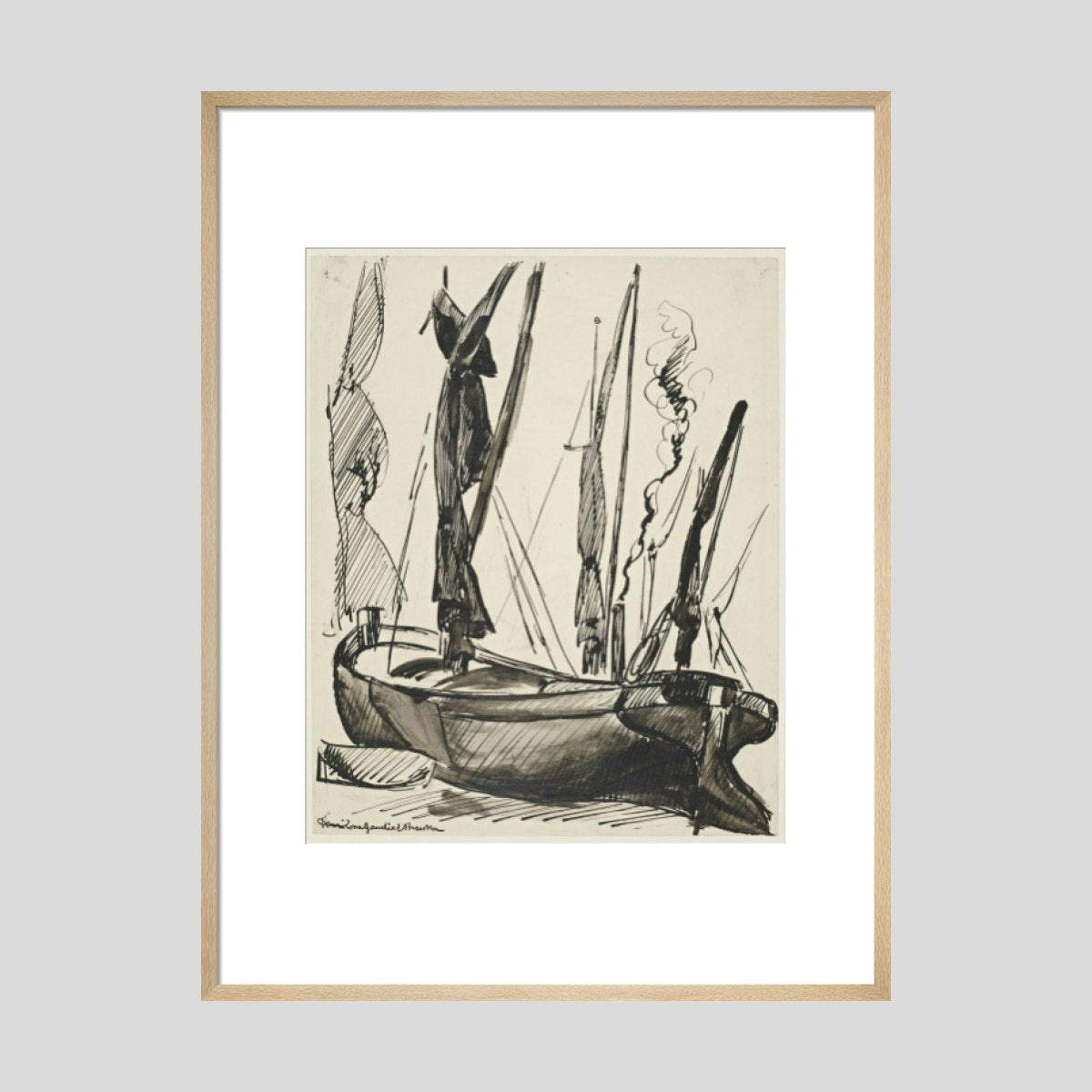 Henri Gaudier-Brzeska Boats Print