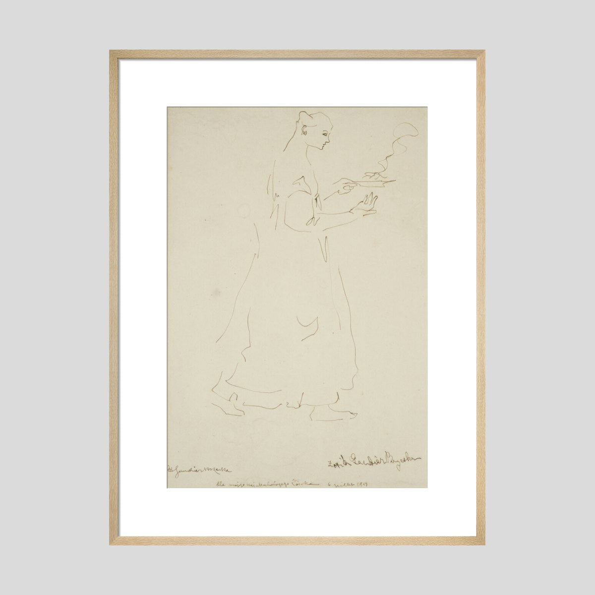 Henri Gaudier-Brzeska Woman carrying a plate (Sophie Brzeska) Print