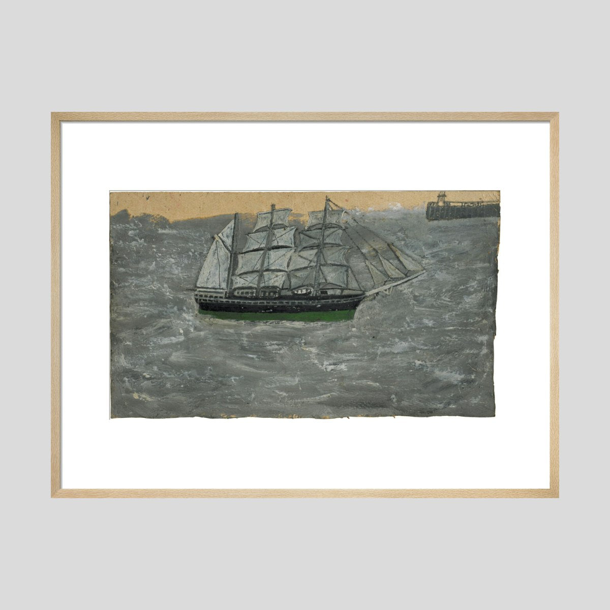 Alfred Wallis Grey three-master Print