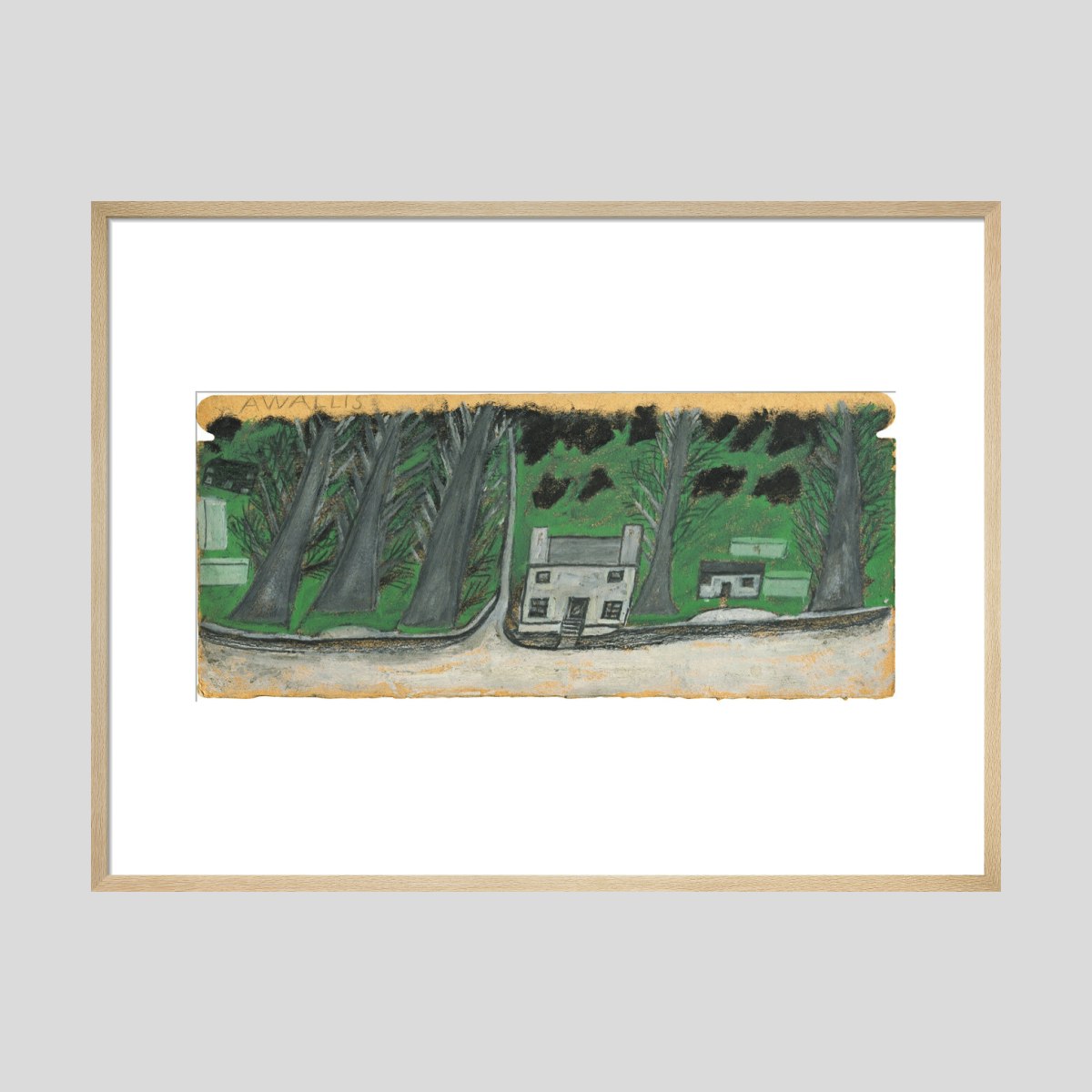 Alfred Wallis House with trees Print