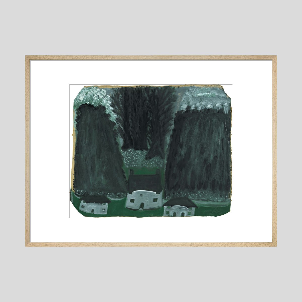 Alfred Wallis Trees and cottages Print