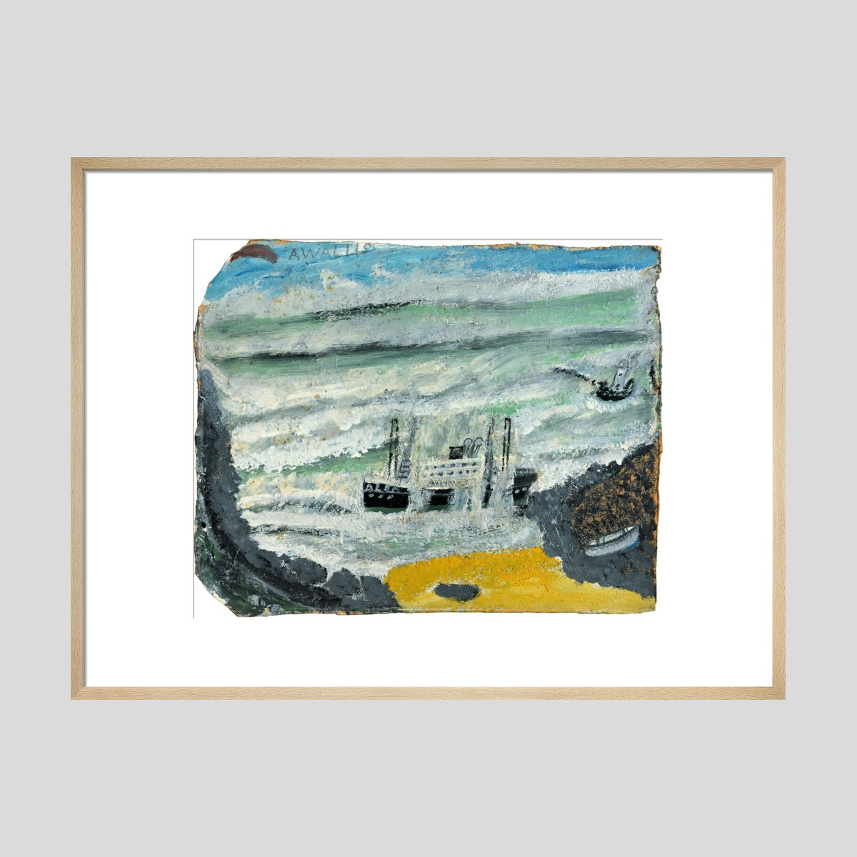 Alfred Wallis Shipwreck 2 - The Wreck of the Alba Print