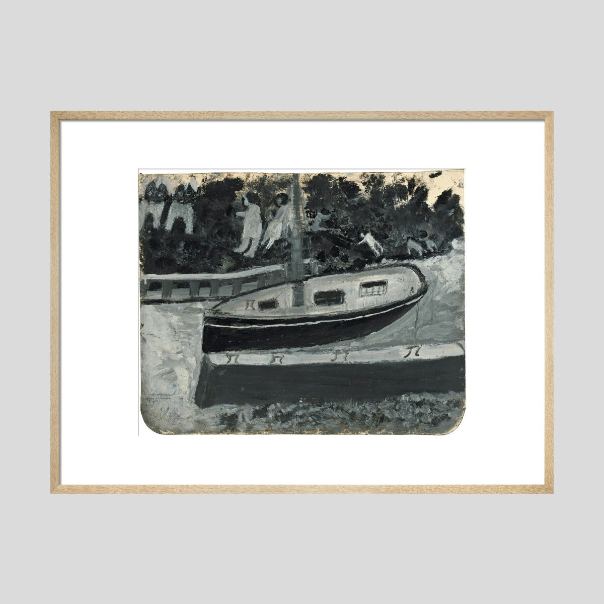 Alfred Wallis Ship people and animals Print