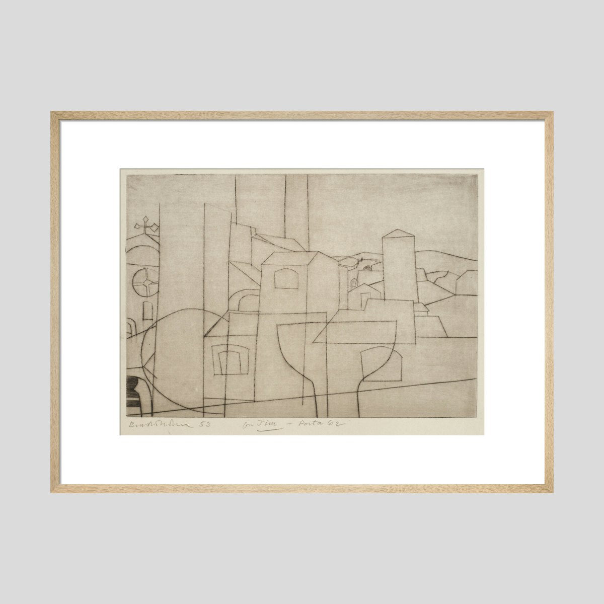 Ben Nicholson Porta - San Gimignano Print