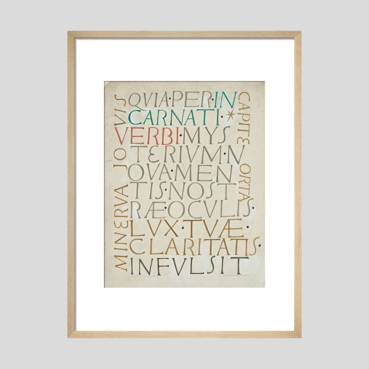 David Jones Quia per Incarnati Print