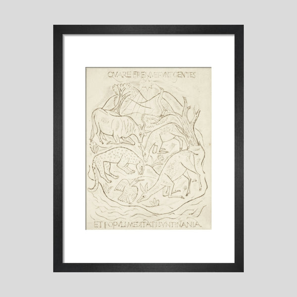 David Jones Kneeling Animals (ox, ass, leopard, deer and two birds) Pr Kettle's Yard