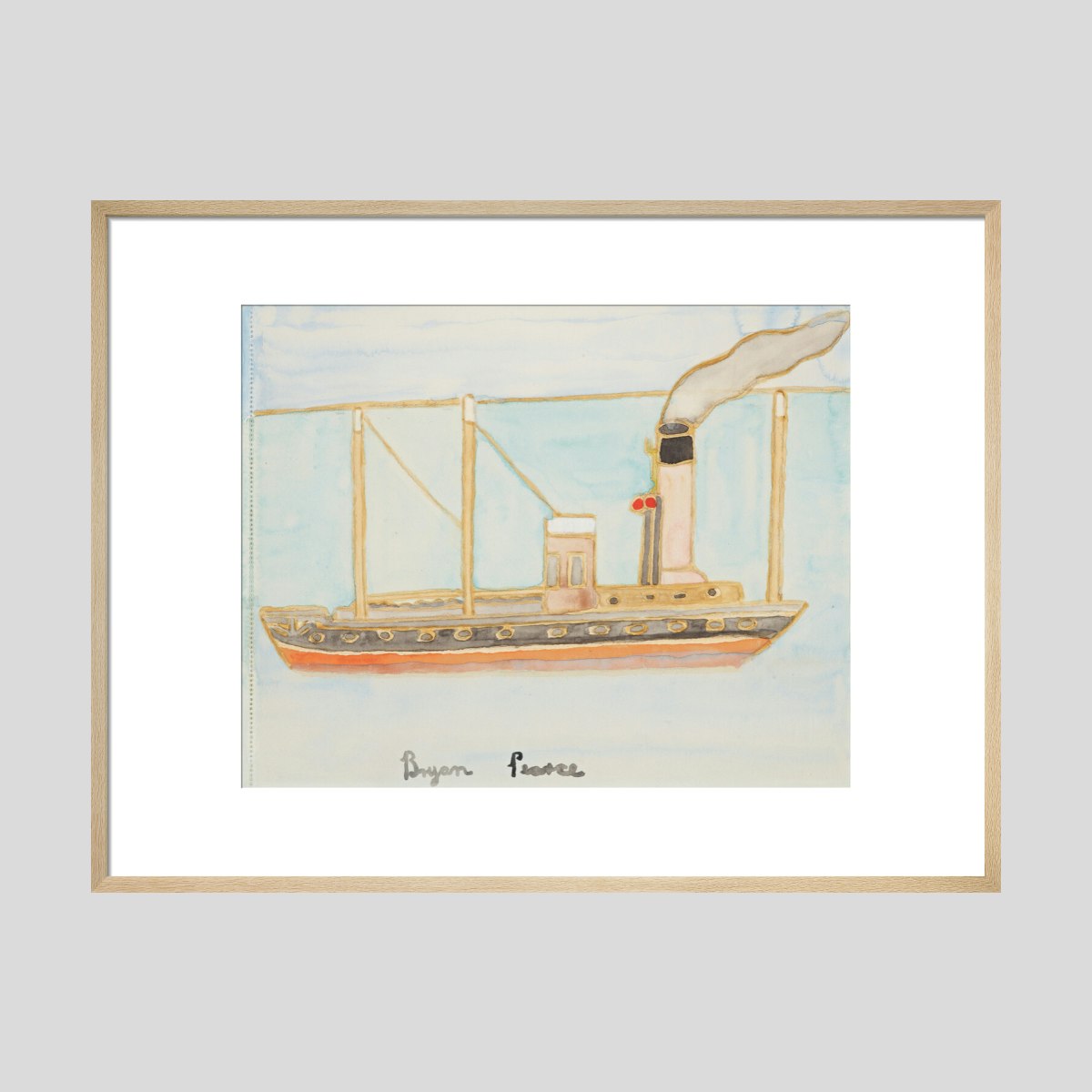 Bryan Pearce Coal Boat 1965 Print