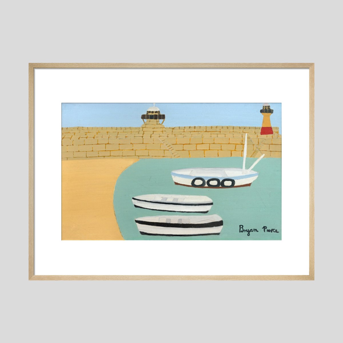 Bryan Pearce Three Boats in Harbour Print
