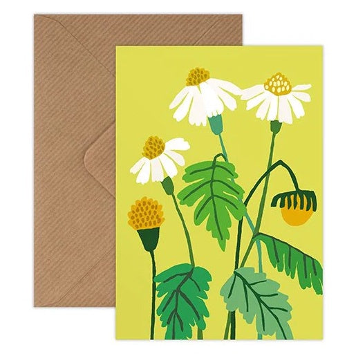 Brie Harrison Feverfew Mini Greetings Card