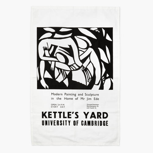 Countryside Art Kettle's Yard 'Wrestlers' Vintage Poster Tea towel 1
