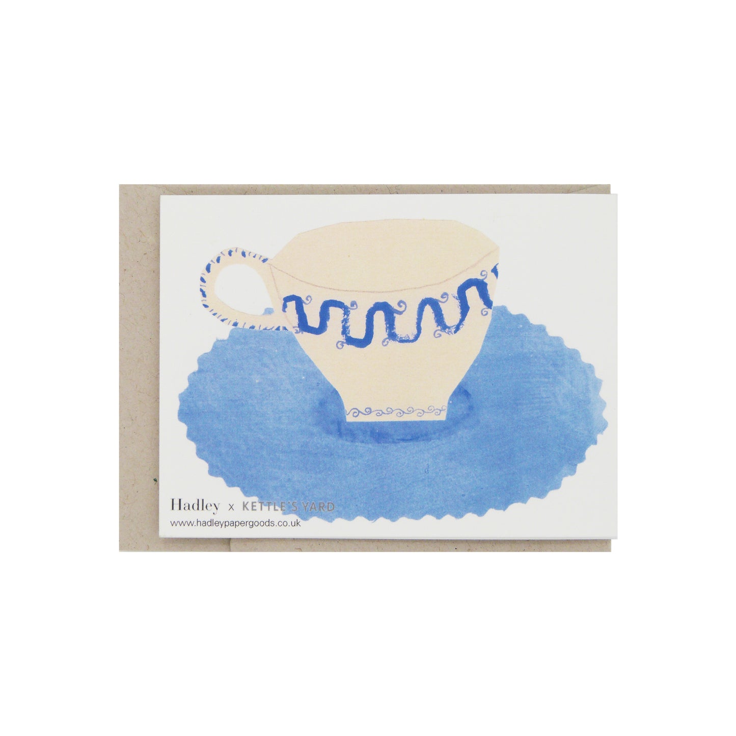 Hadley Paper Goods Hadley x Kettle's Yard Teacups Folding Greetings Card 3