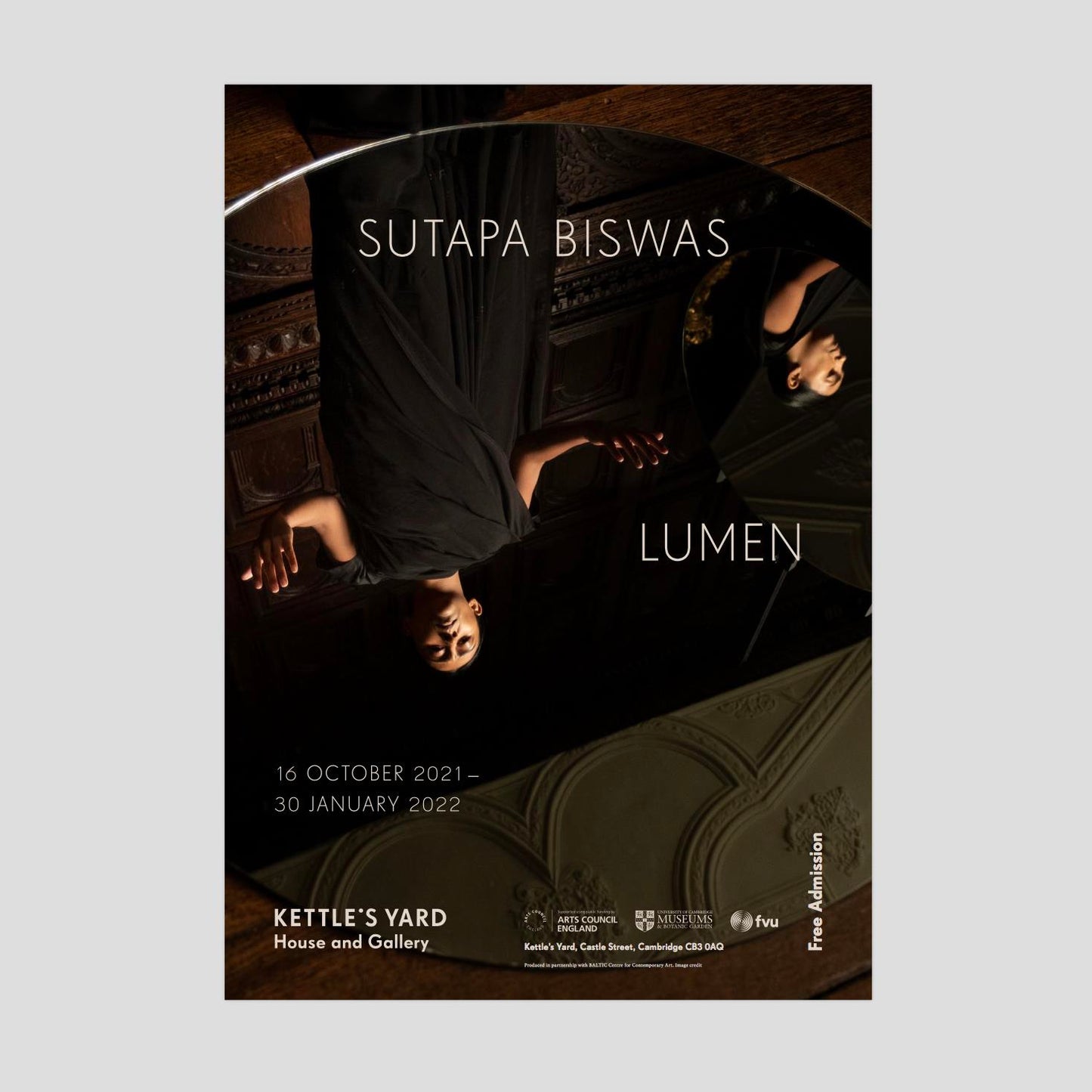 Kettles Yard Sutapa Biswas LUMEN A3 Exhibition Poster 1