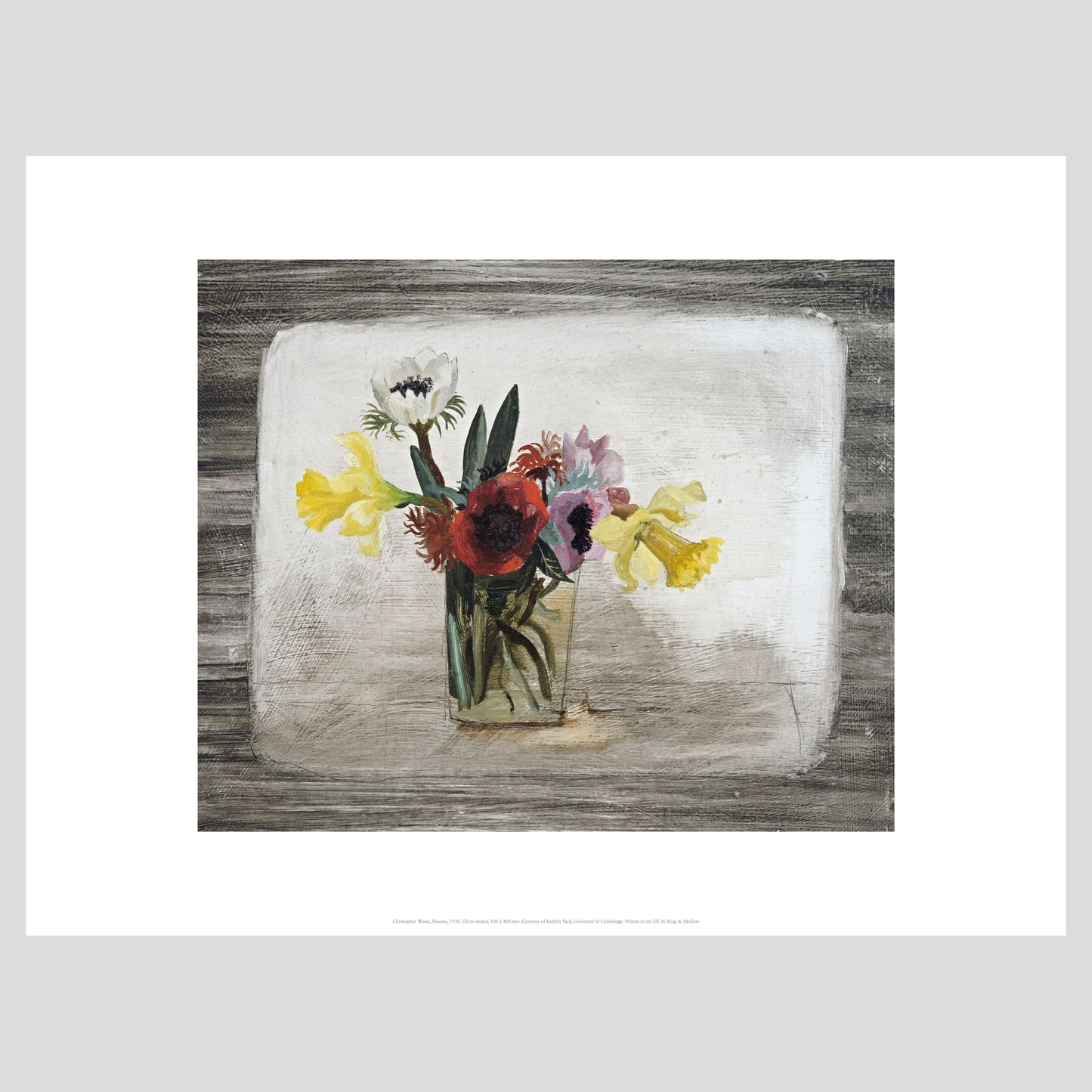 King and McGaw Christopher Wood Flowers Unframed Print 1