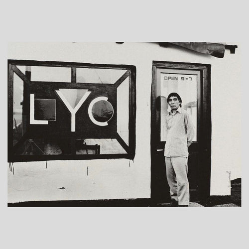 Postcard Li Yuan-chia at the porch of the LYC Museum & Gallery