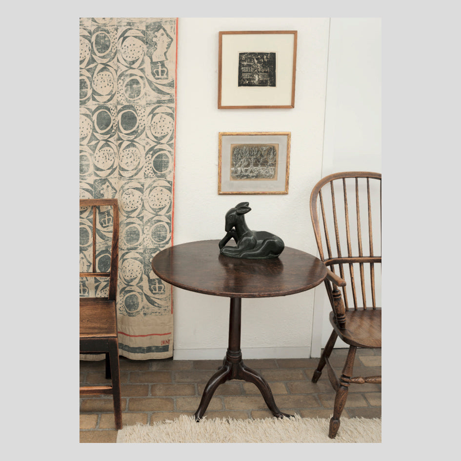 Postcard Downstairs Extension showing Seated Fawn