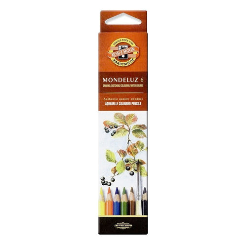 Manuscript Pen Company Ltd Koh I Noor Mondeluz Aquarelle Coloured Pencils (Pack of 6) 1