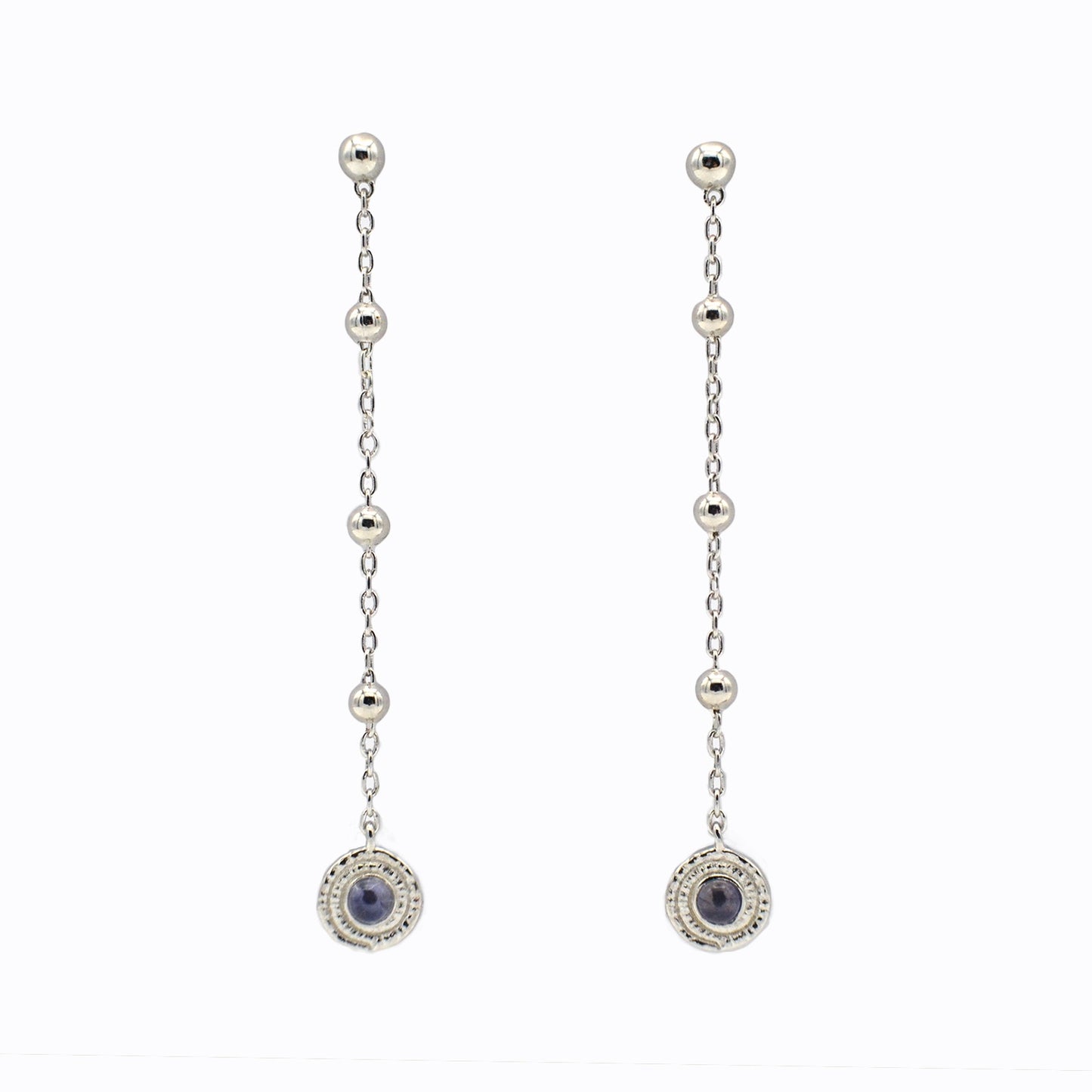 Adira Spira Sterling Silver Medium Drop Earrings