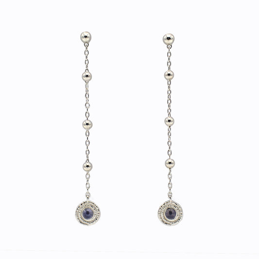 Adira Spira Sterling Silver Medium Drop Earrings
