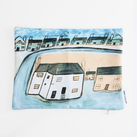 Alfred Wallis White house and cottages Cushion Cover