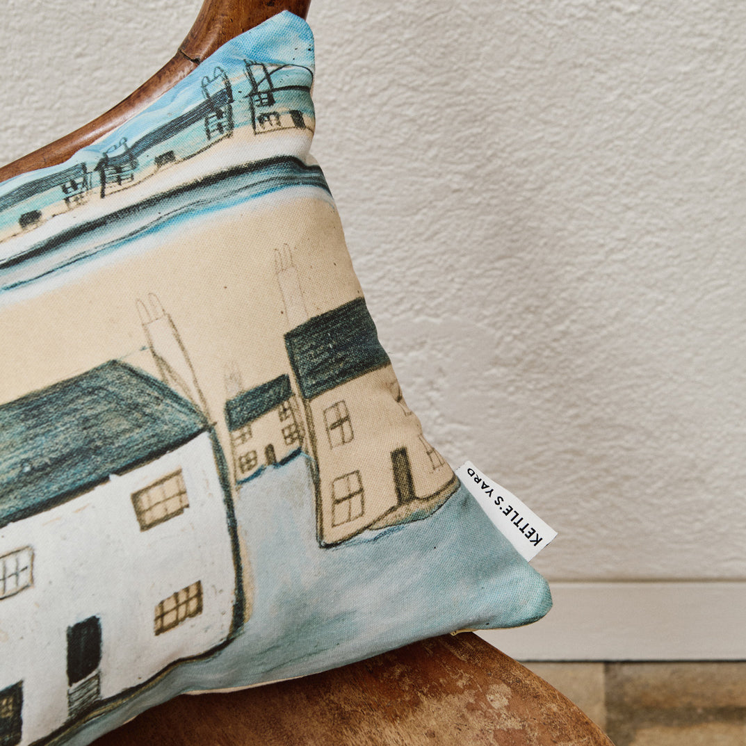 Alfred Wallis White house and cottages Cushion Cover