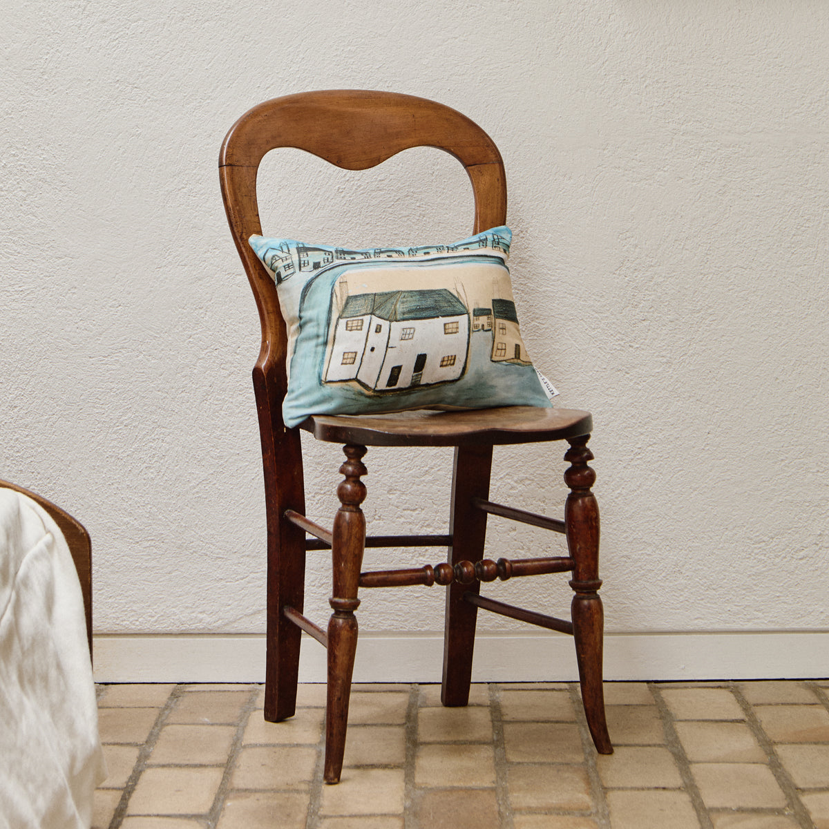 Alfred Wallis White house and cottages Cushion Cover