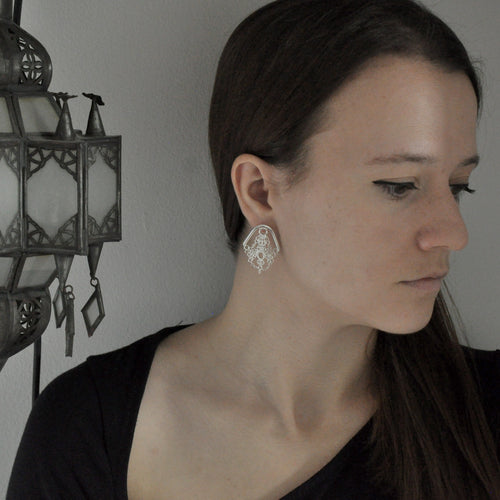 Studio Katherine James Lace Armour Arched Earrings
