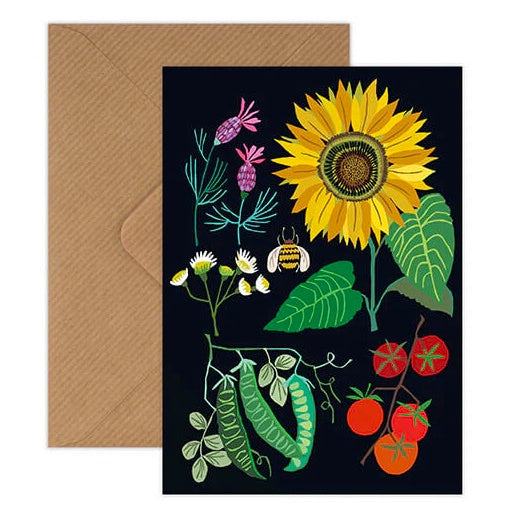 Brie Harrison Sunflower Plot Greetings Card