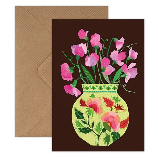 Brie Harrison Sweet Peas Greetings Card