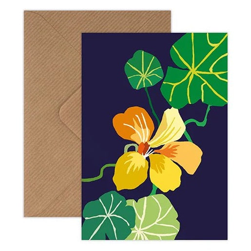 Brie Harrison Nasturtium Mini Greetings Card