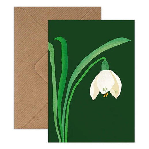 Brie Harrison Snowdrop Mini Greetings Card