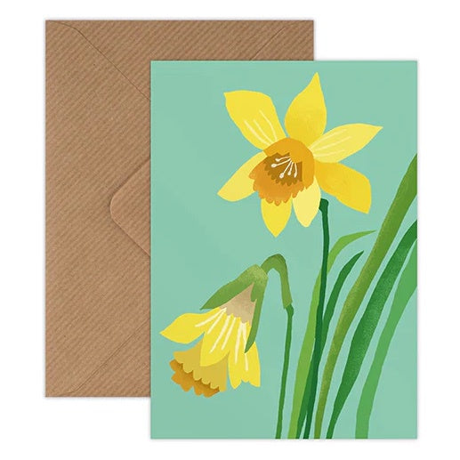 Brie Harrison Daffodils Mini Greetings Card