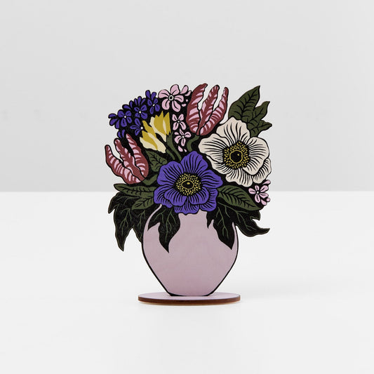 Little Enn x Kettle's Yard Anemone Vase Wooden Standing Decoration