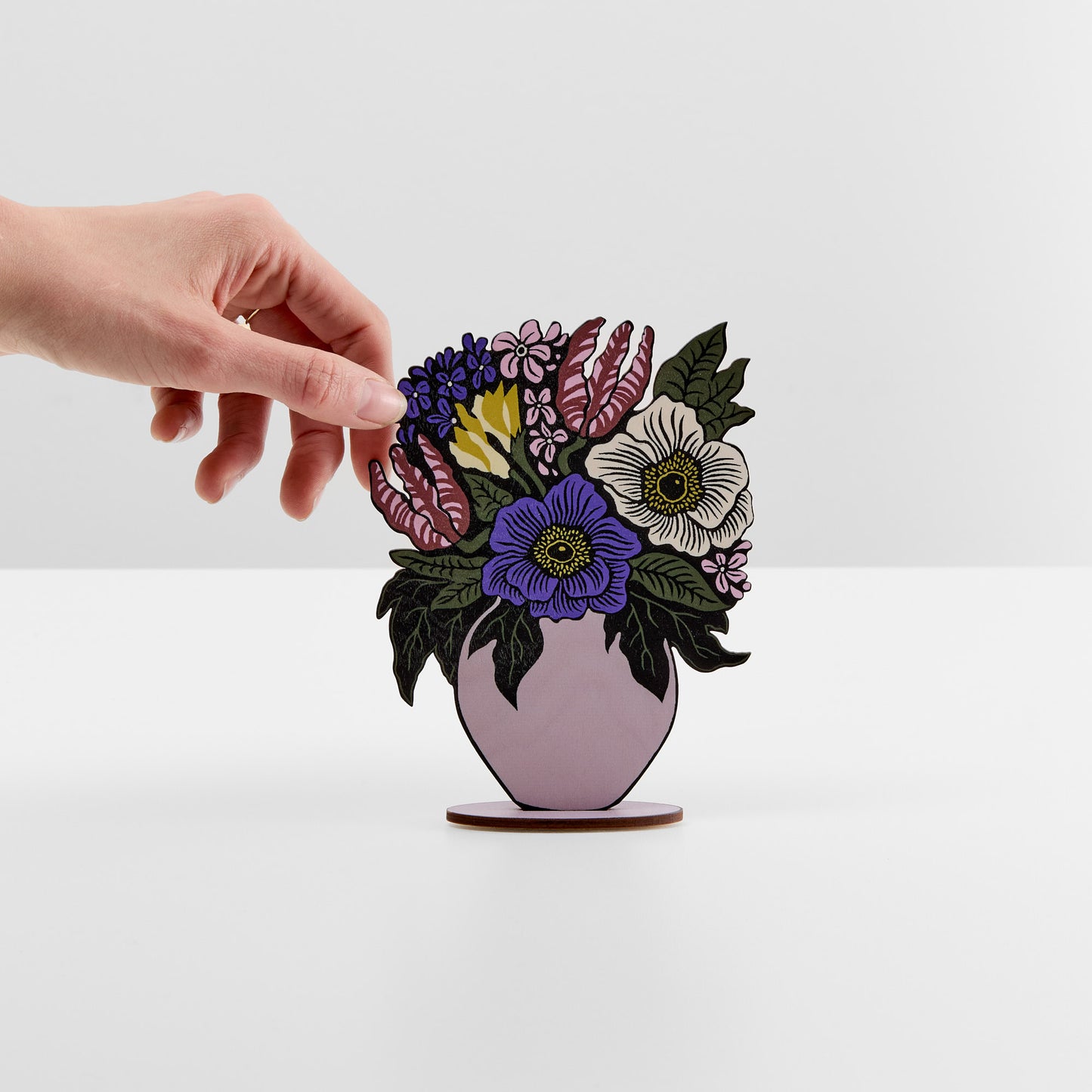 Little Enn x Kettle's Yard Anemone Vase Wooden Standing Decoration